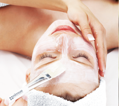 Model Getting Skin Treatment